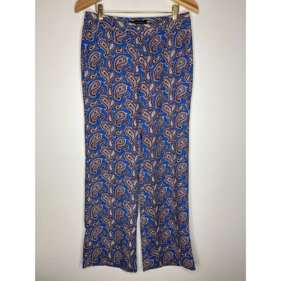 Banana Republic Pants - Banana Republic Women's Size 2 Blue Paisley Blake Pants